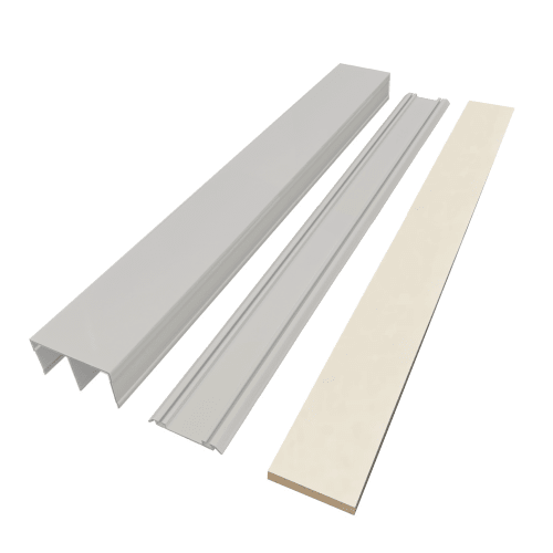 Ready Made Sliding Door Tracks – Double 1400 -Silver