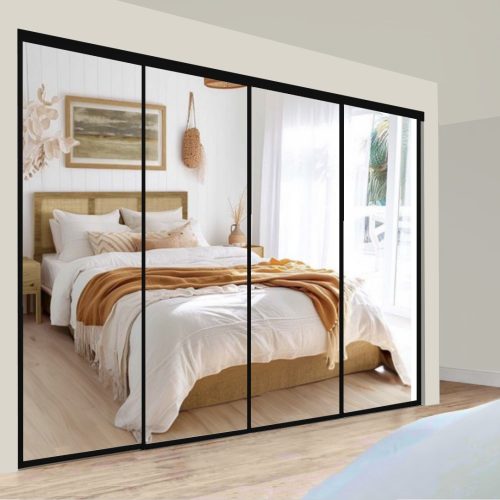Metro Quad Sliding Doors – Mirror + Mirror + Mirror + Mirror