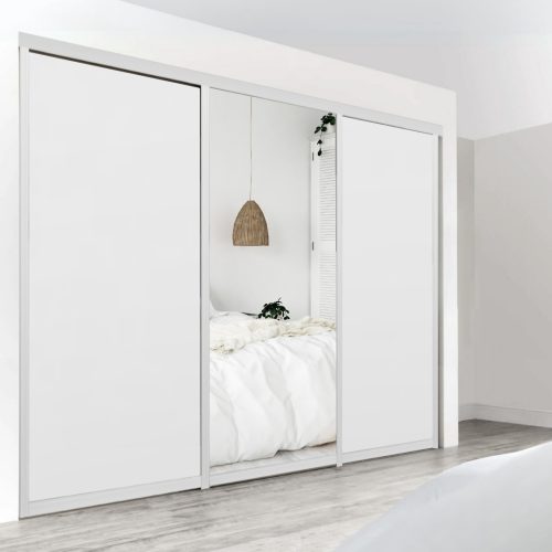 Ultra Triple Sliding Doors – Mirror + White + White