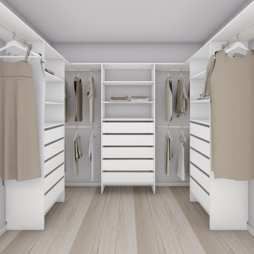 Aspiring 800 Walk-In Wardrobe Trio U3DDD