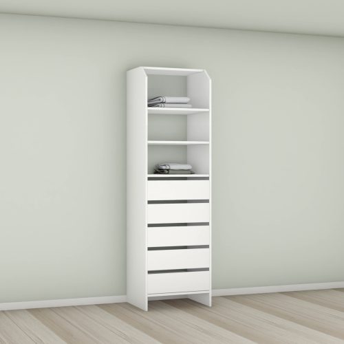 Tasman 600 Wardrobe 5-Drawer Tower - MODULE ONLY