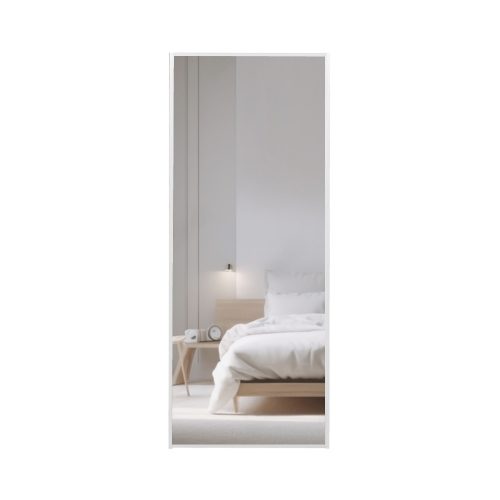 Ready Made Wardrobe Sliding Door - Mirror 600 - White Frame