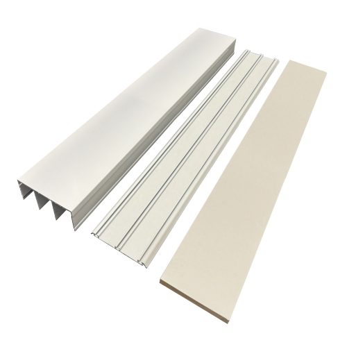 Ready Made Sliding Door Tracks – Triple 1800 - White